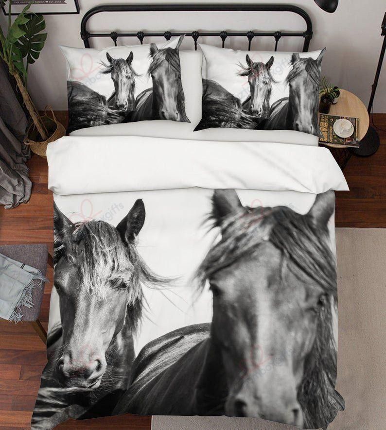 couple horse classic design printed bedding set bedroom decor 3337