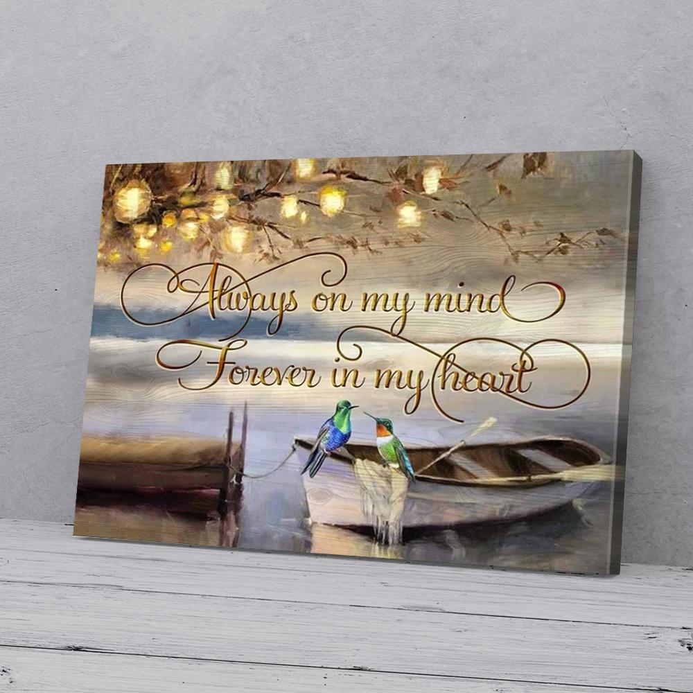 couple hummingbird kayaking canvas prints wall art decor 6969