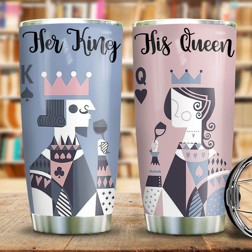 couple queen king stainless steel tumbler 8466