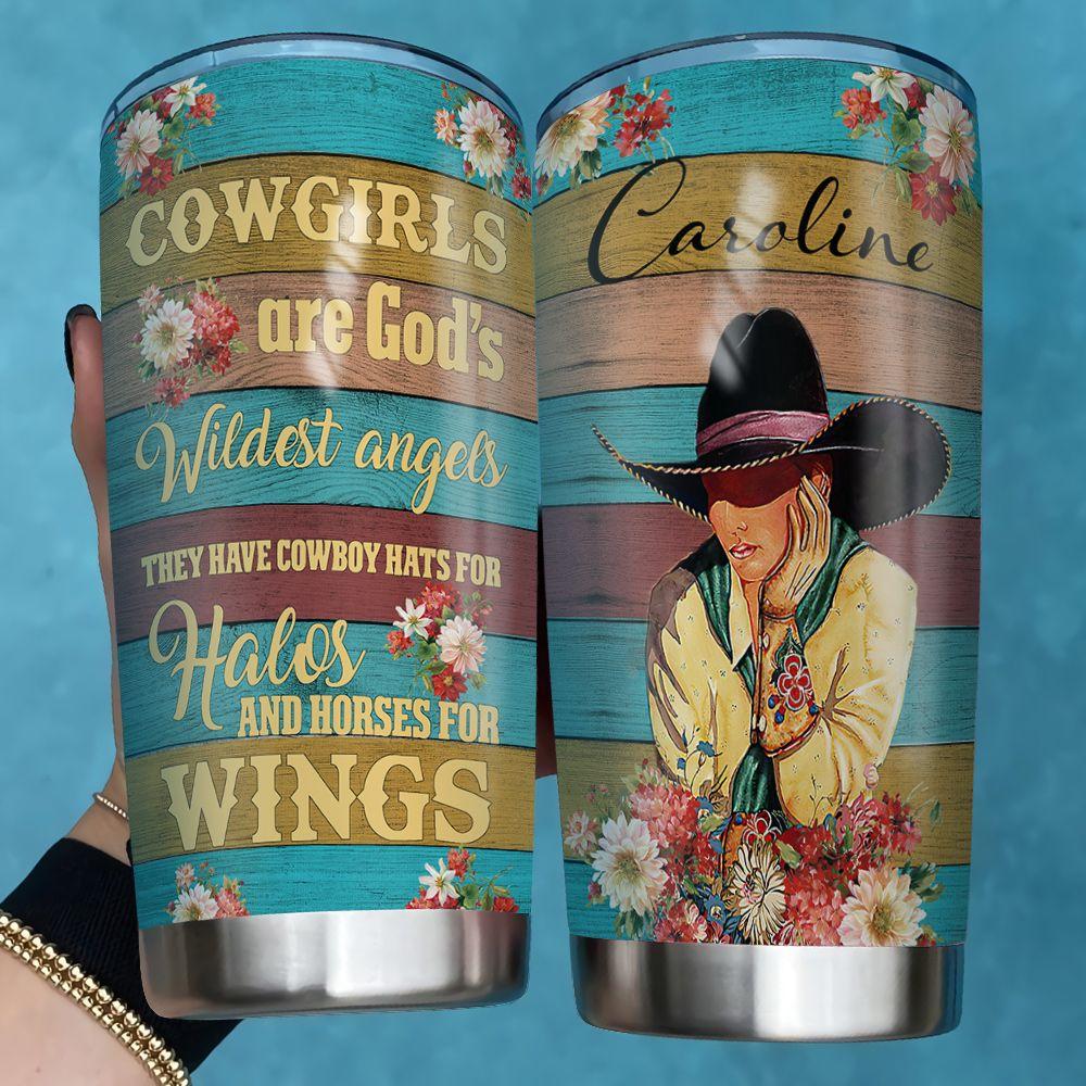 Cowgirl Personalized Stainless Steel Tumbler cowgirl personalized stainless steel tumbler 4124