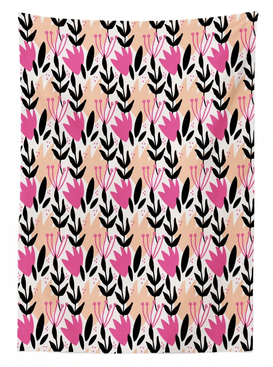 creative botanical motif 3d printed tablecloth table decor 6429