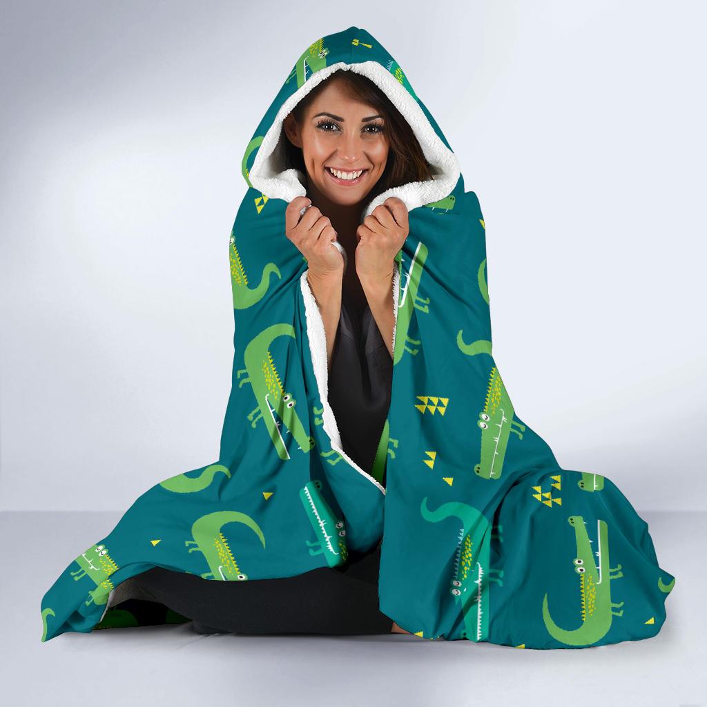 Crocodile Print Pattern Hooded Blanket Cloak Blanket crocodile print pattern hooded blanket cloak blanket 3967
