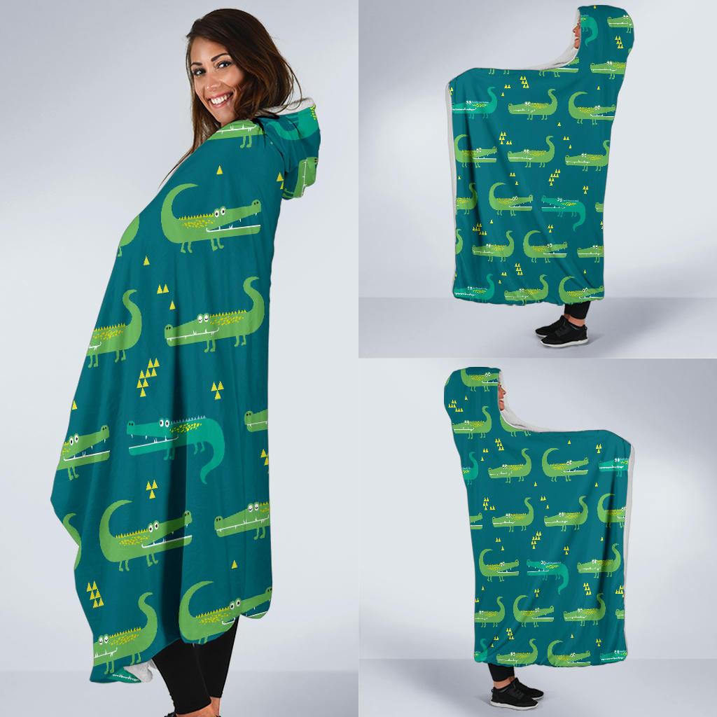 Crocodile Print Pattern Hooded Blanket Cloak Blanket crocodile print pattern hooded blanket cloak blanket 4605