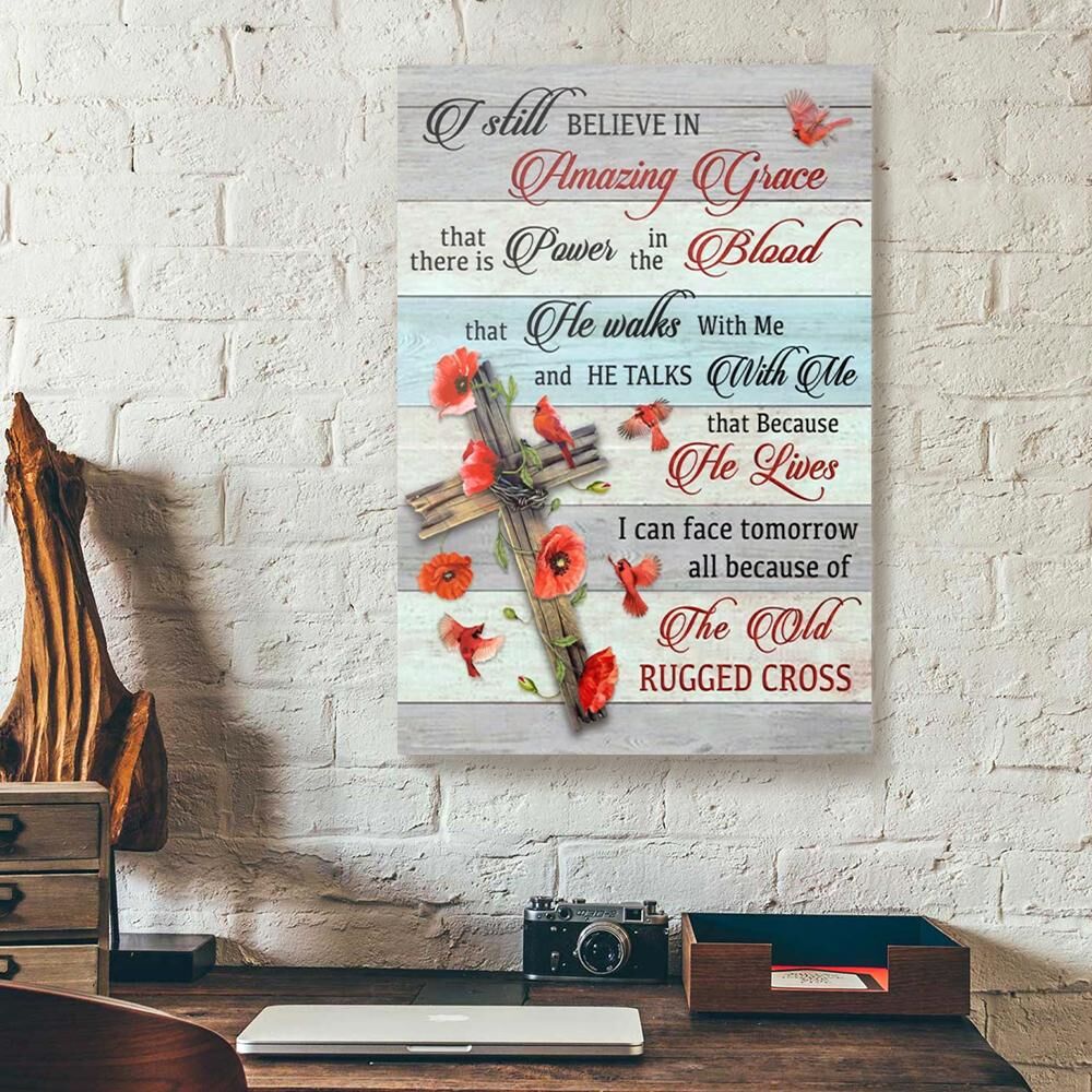 Cross Poppy Cardinal Canvas Prints - Wall Art Decor cross poppy cardinal canvas prints wall art decor 4878