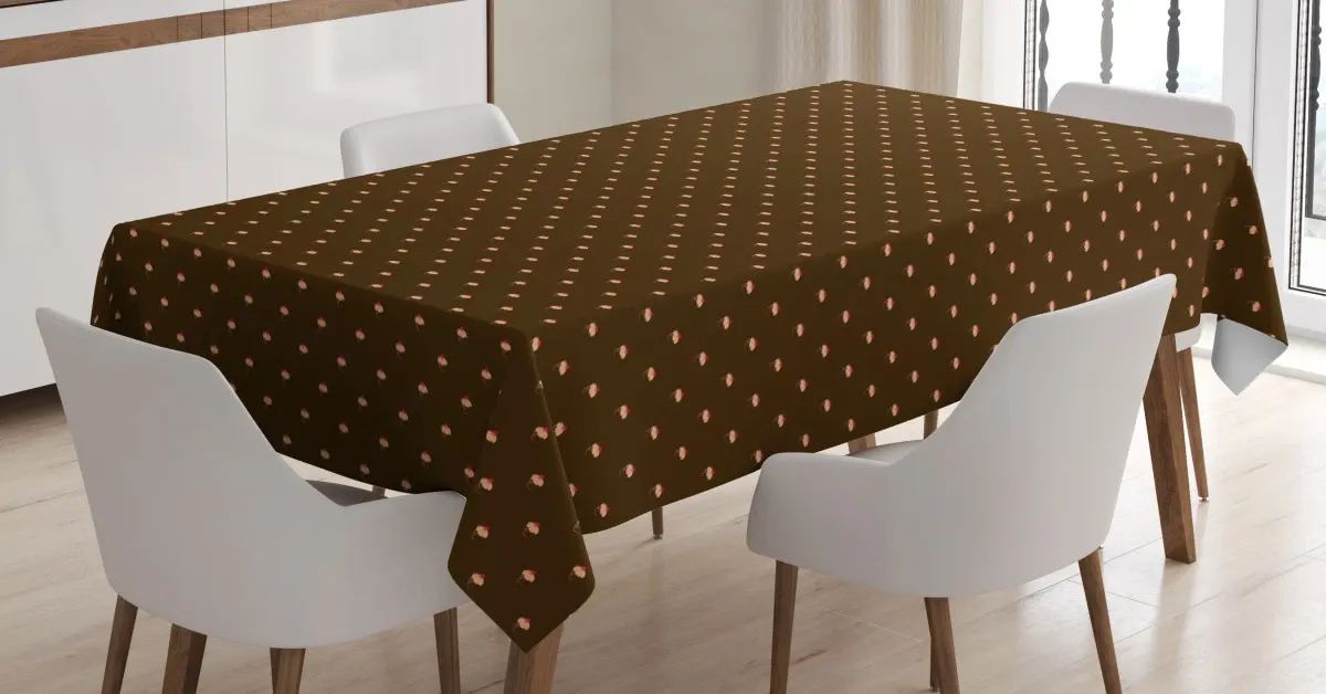 cupcake pattern hearts 3d printed tablecloth table decor 2170
