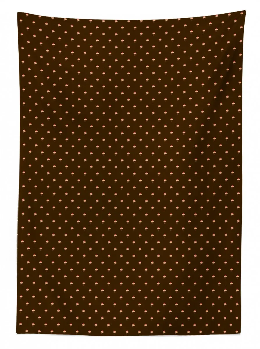 cupcake pattern hearts 3d printed tablecloth table decor 7585