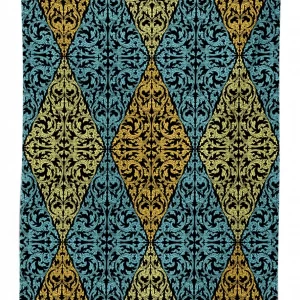 curlicue rococo ornament rhombs 3d printed tablecloth table decor 1276