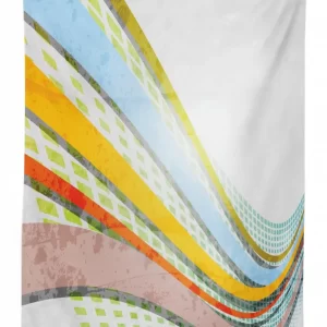 Curved Stripes 3D Printed Tablecloth Table Decor 1 curved stripes 3d printed tablecloth table decor 8172