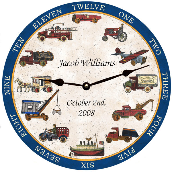 custom name wall clock decoration gift jacob williams october 2nd 2008 3071