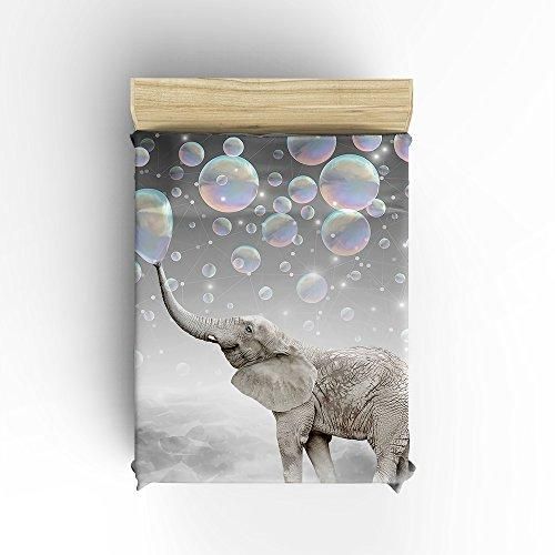 cute animal elephant with soap bubbles duvet cover bedding set bedroom decor 3644