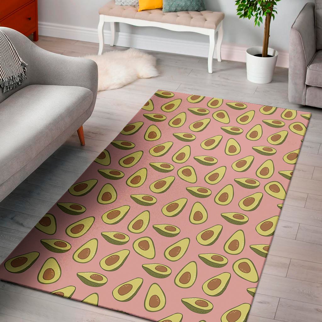 cute avocado pattern print area rug floor decor 4282