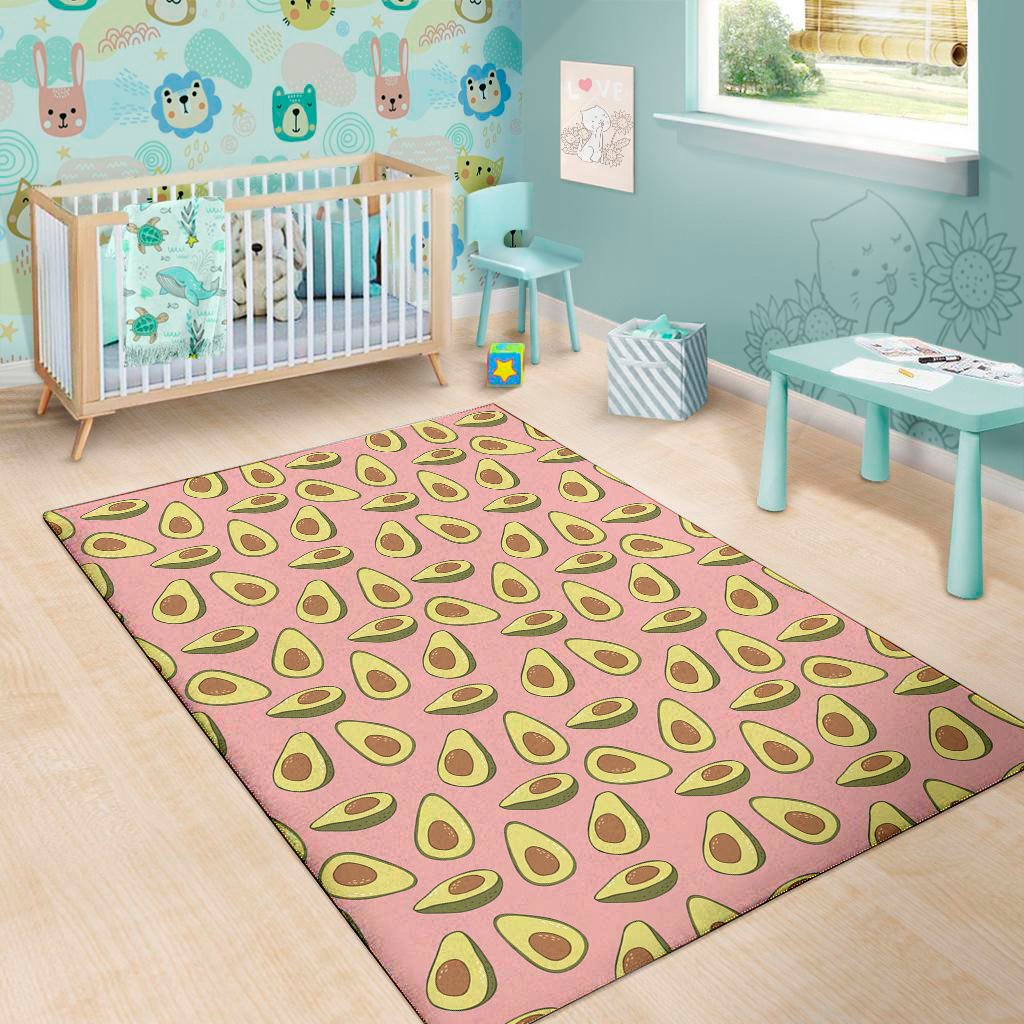 cute avocado pattern print area rug floor decor 6403