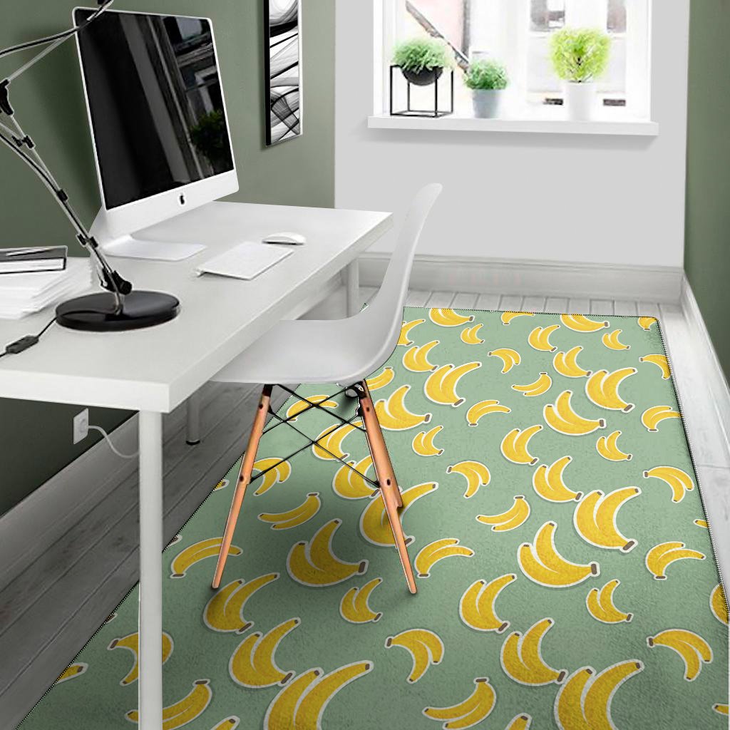 cute banana pattern print area rug floor decor 1404