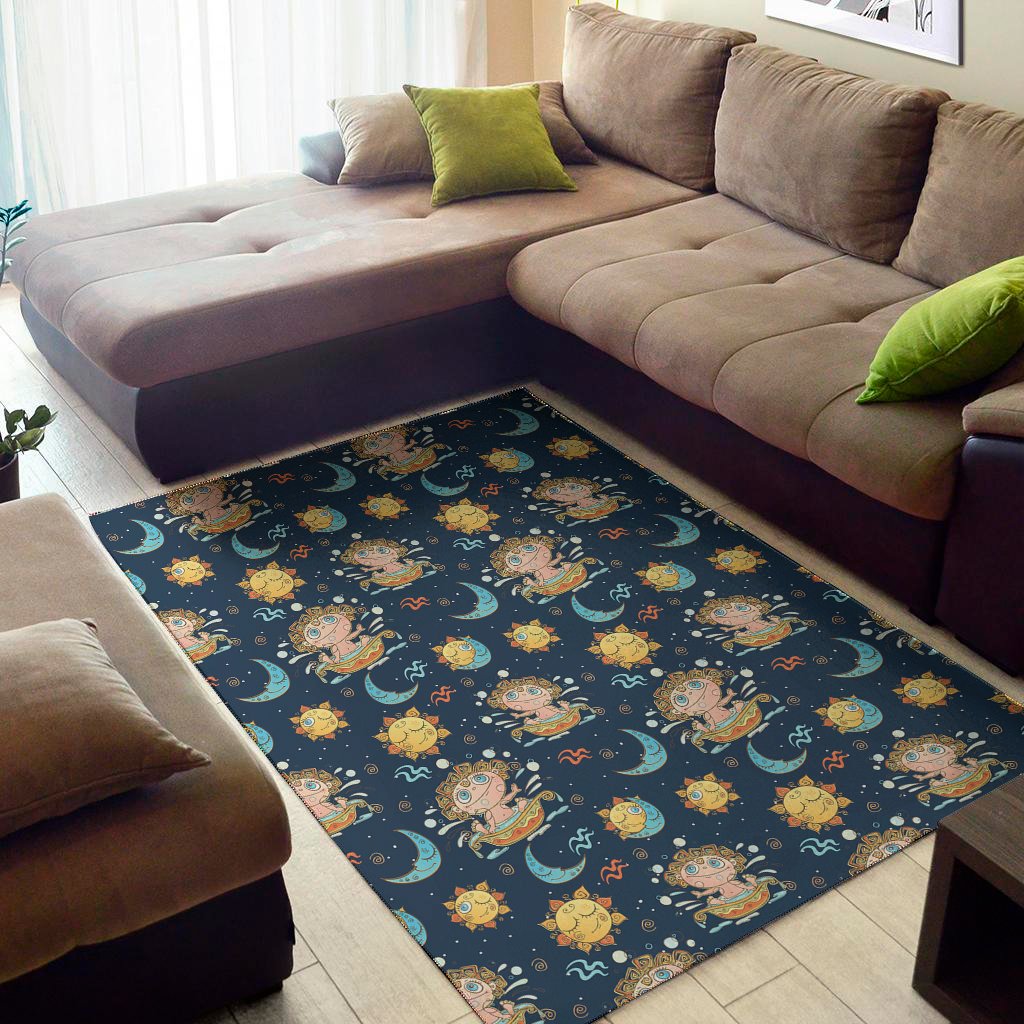 Cute Cartoon Aquarius Pattern Print Area Rug Floor Decor cute cartoon aquarius pattern print area rug floor decor 7155