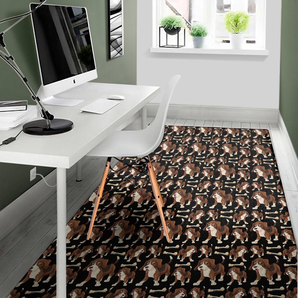 cute cartoon beagle pattern print area rug floor decor 6951