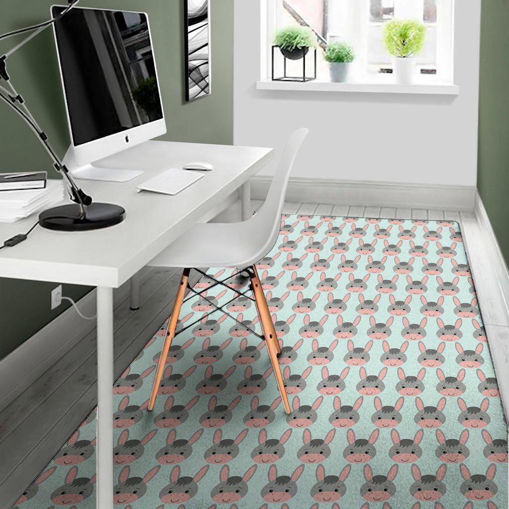 cute cartoon donkey pattern print area rug floor decor 7023
