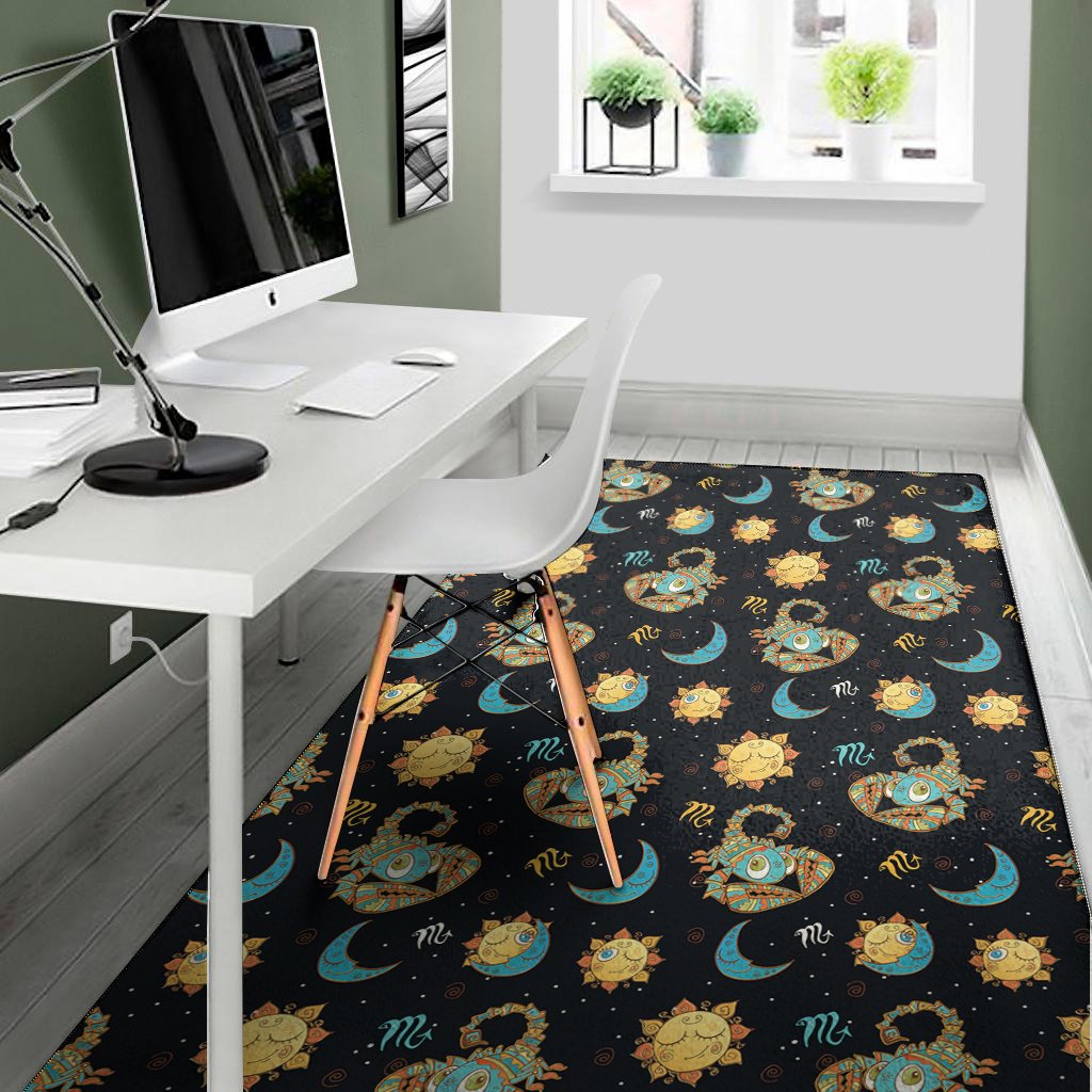 cute cartoon scorpio pattern print area rug floor decor 3900