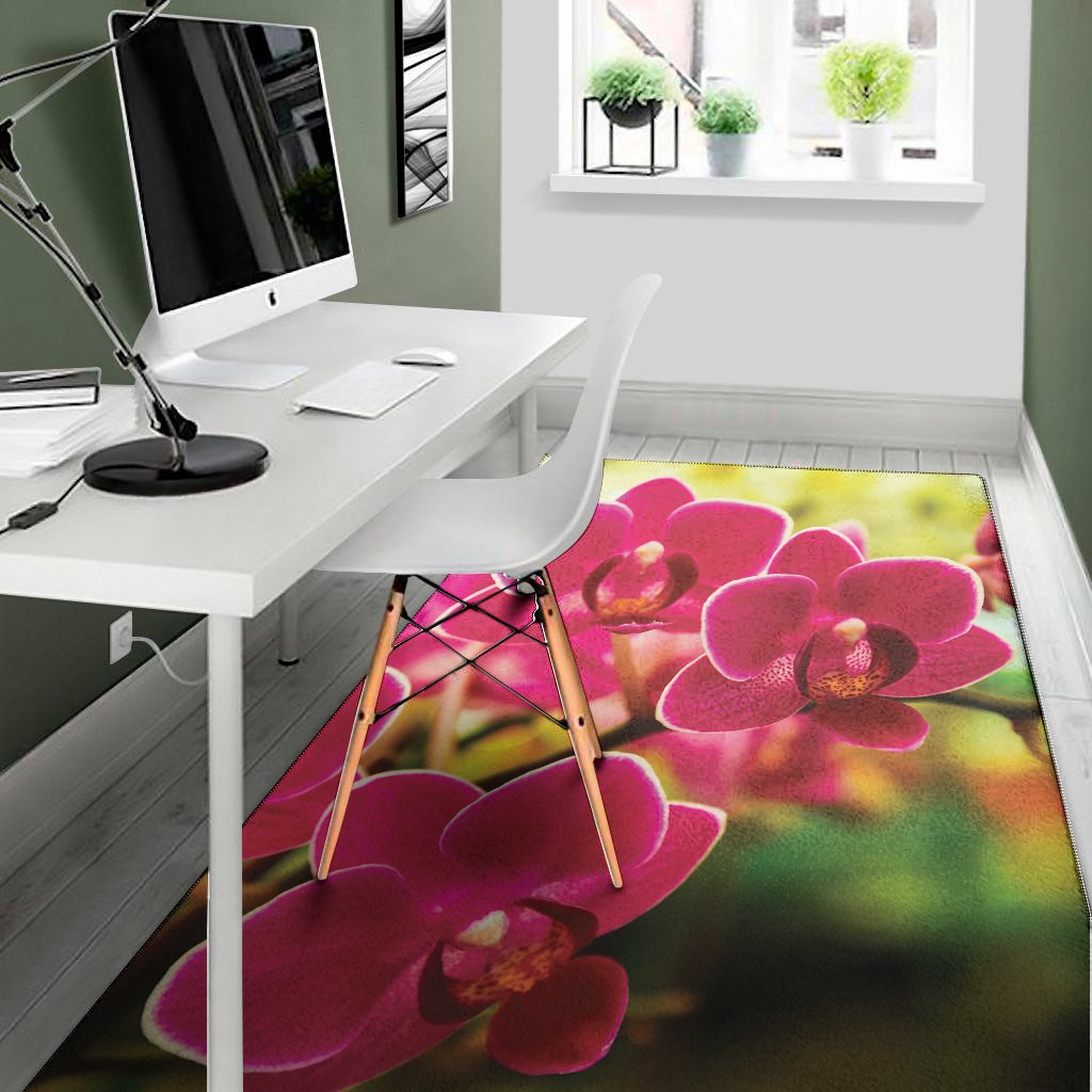 cute orchid print area rug floor decor 3512