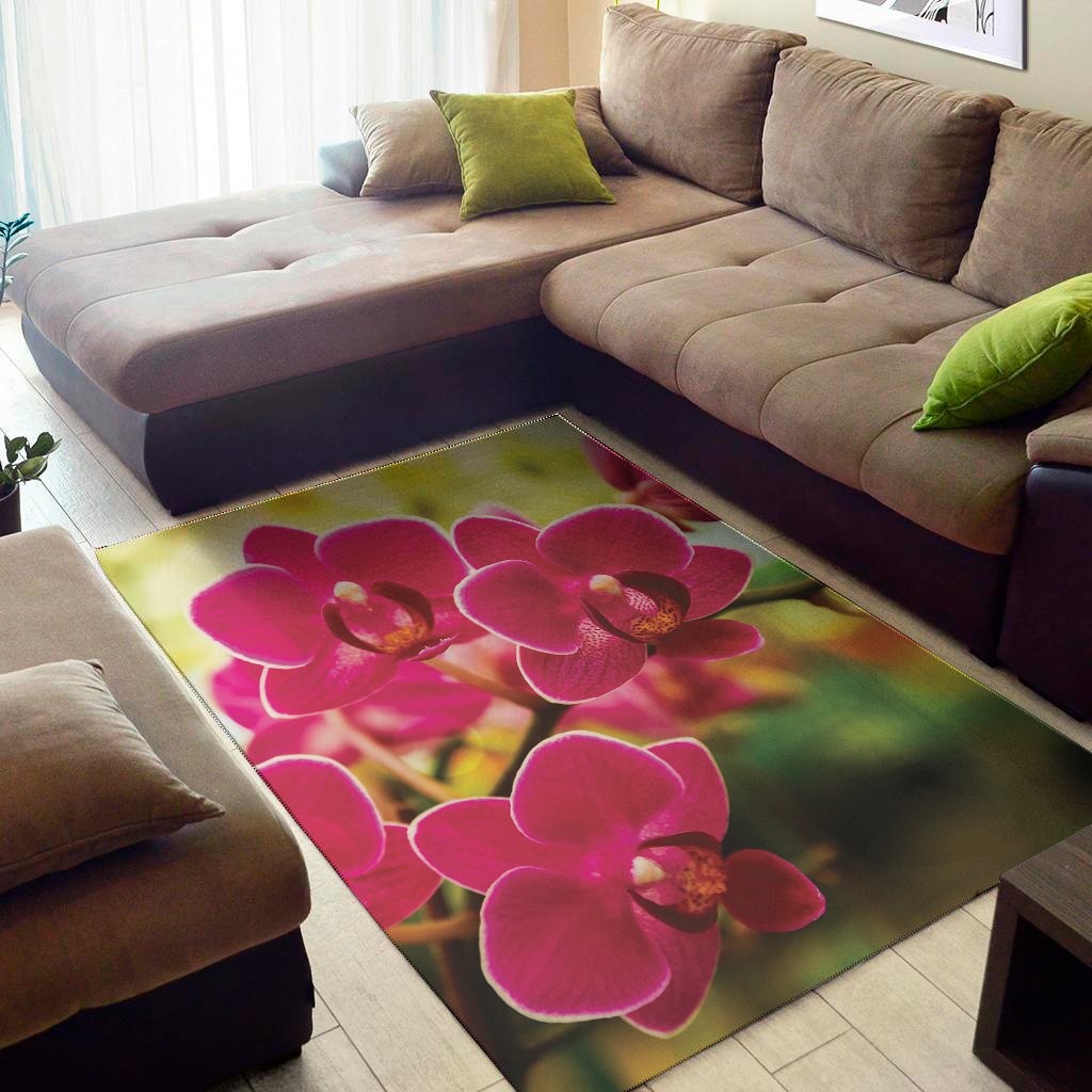 cute orchid print area rug floor decor 5744