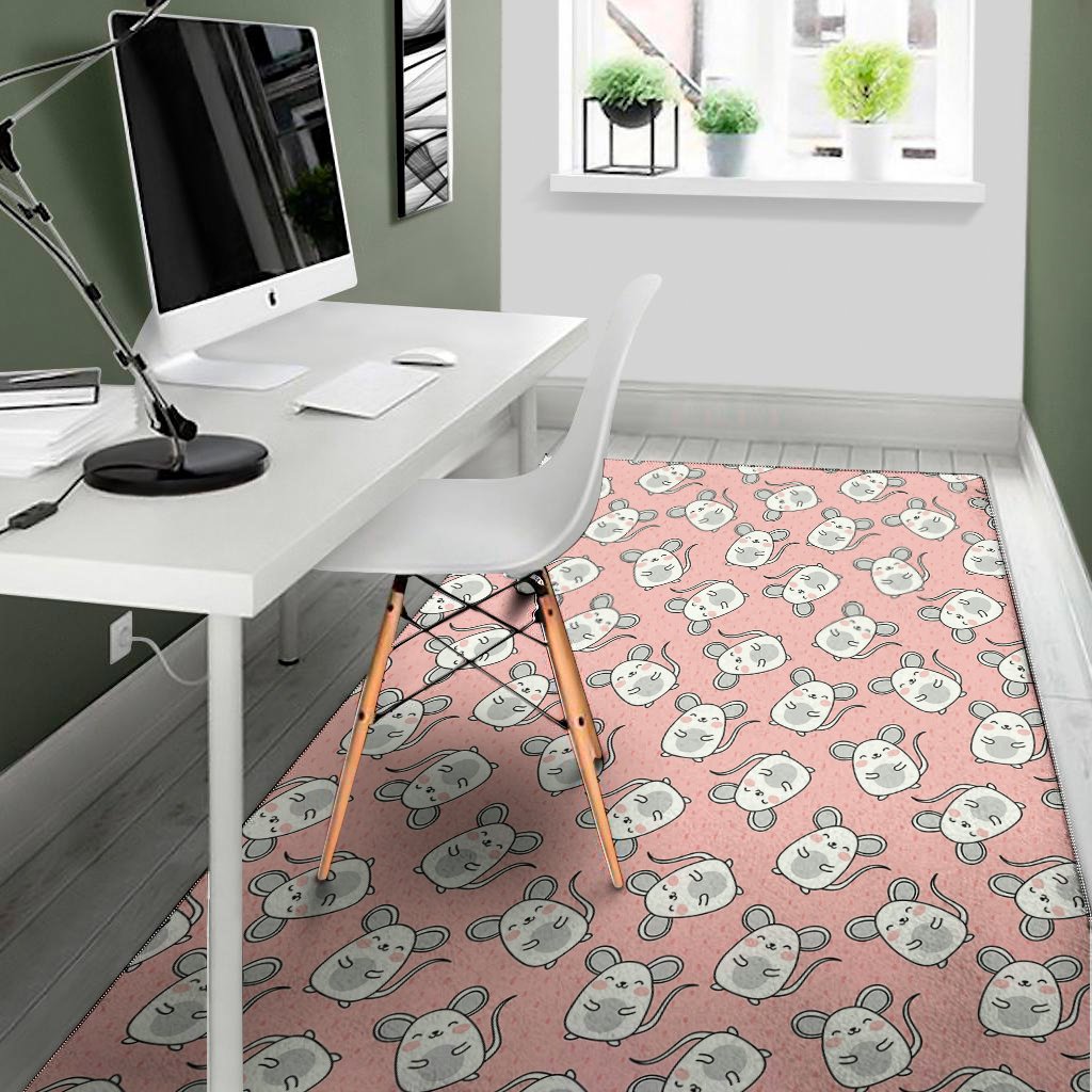 cute rat pattern print area rug floor decor 6488