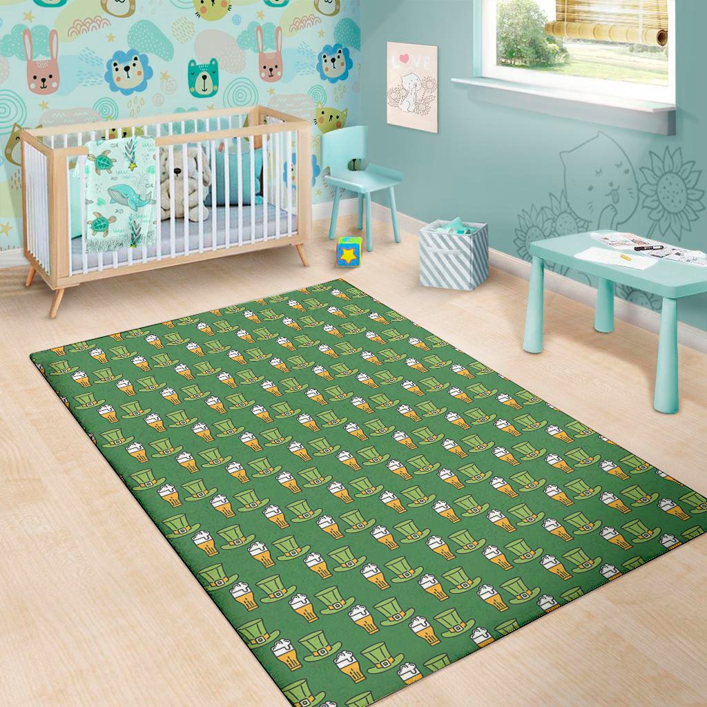 cute shamrock saint patricks day print area rug floor decor 6001