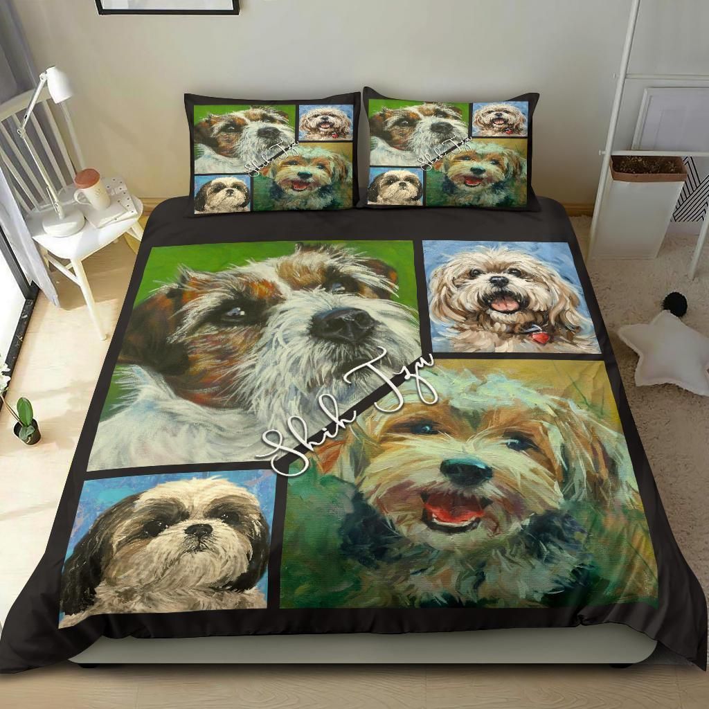 Cute Shih Tzu Bedding Set Bedroom Decor cute shih tzu bedding set bedroom decor 4057