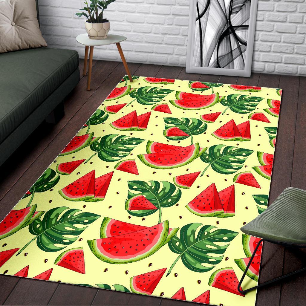 Cute Tropical Watermelon Pattern Print Area Rug Floor Decor cute tropical watermelon pattern print area rug floor decor 2602