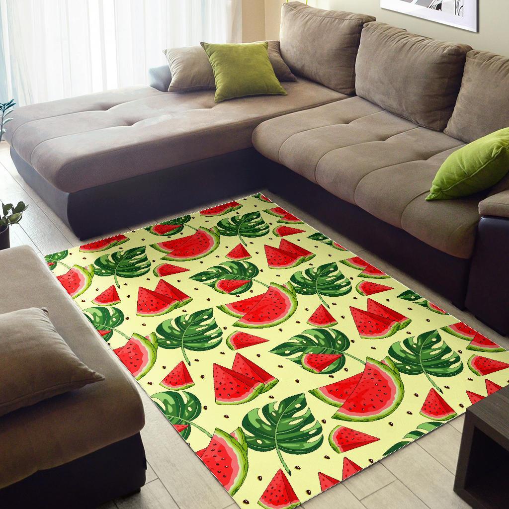 Cute Tropical Watermelon Pattern Print Area Rug Floor Decor cute tropical watermelon pattern print area rug floor decor 6137