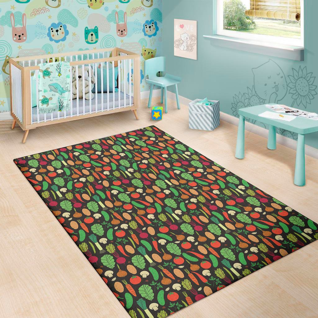 cute vegan pattern print area rug floor decor 6437