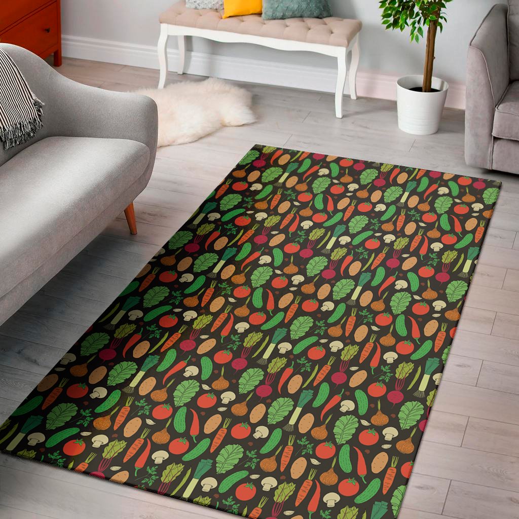 cute vegan pattern print area rug floor decor 7672