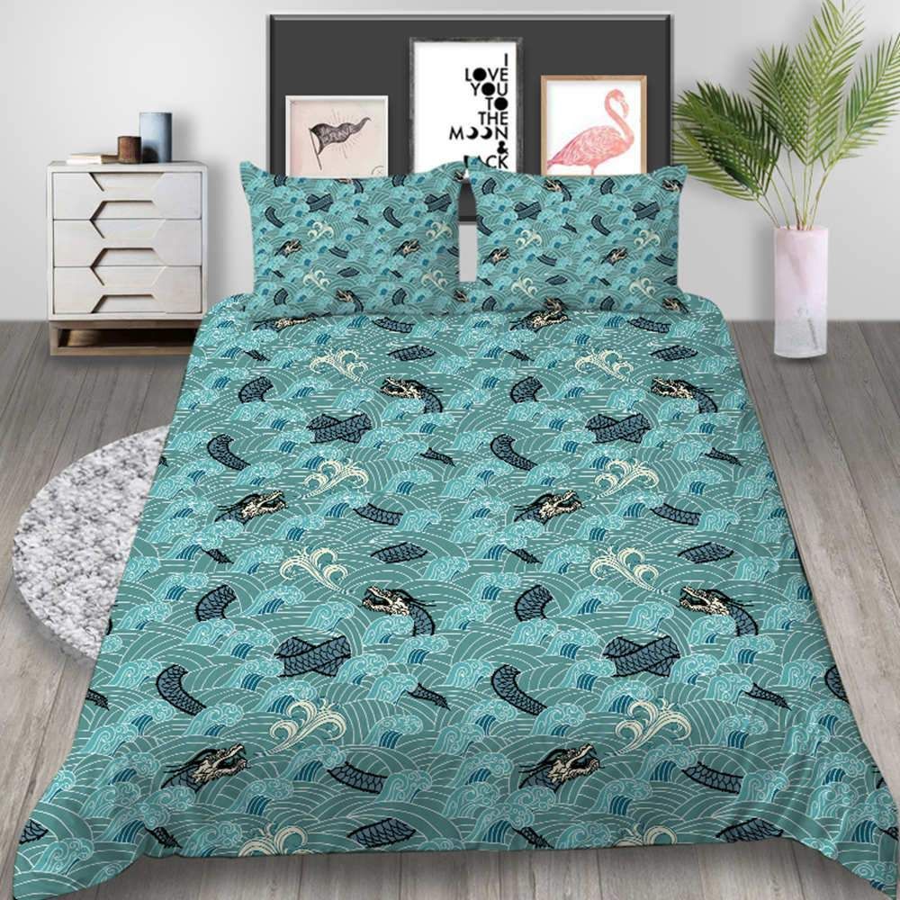 Cute White Puppy Printed Bedding Set Bedroom Decor cute white puppy printed bedding set bedroom decor 2126