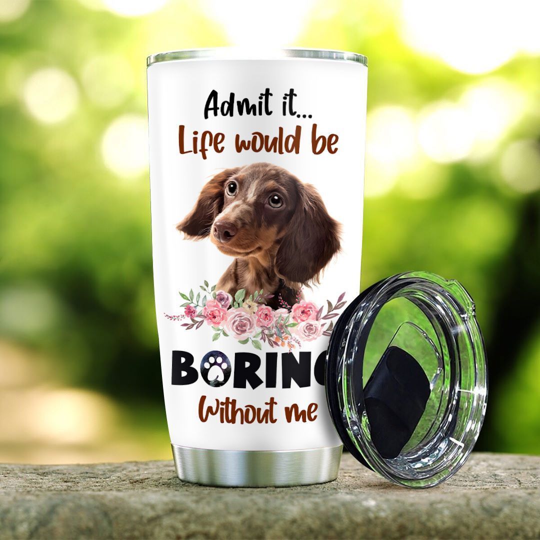 Dachshund Facts Personalized Stainless Steel Tumbler dachshund facts personalized stainless steel tumbler 6959