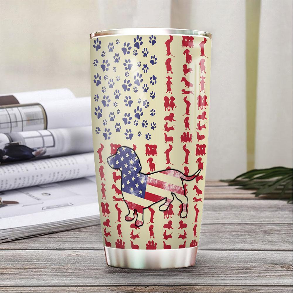 dachshund personalized stainless steel tumbler 4855