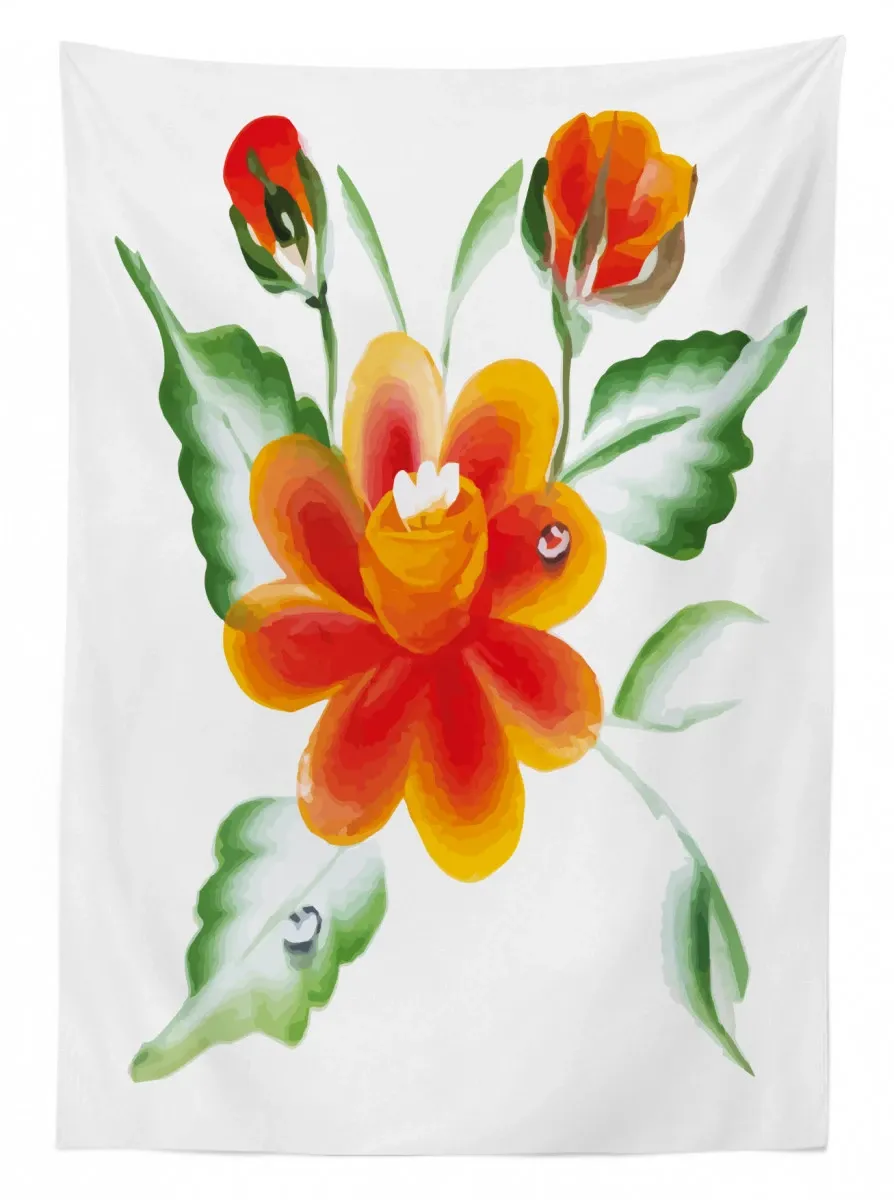 daffodils in watercolors 3d printed tablecloth table decor 4619
