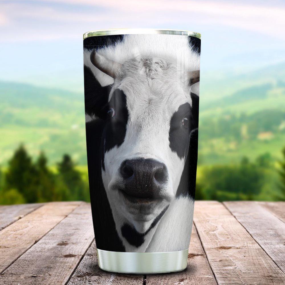 dairy cattle skin stainless steel tumbler 3821