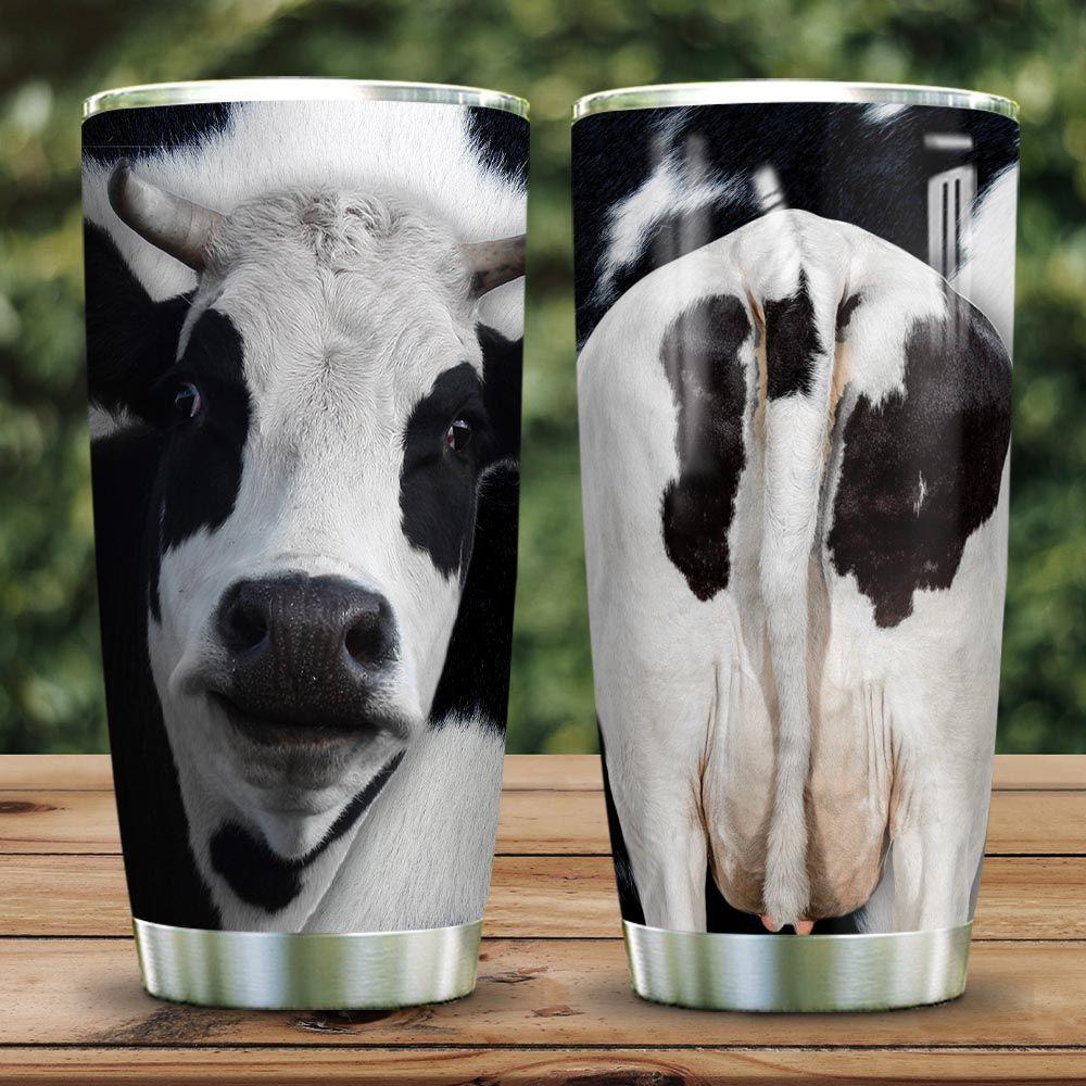 dairy cattle skin stainless steel tumbler 5385