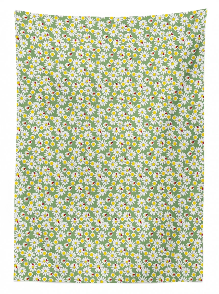 daisy floral garden 3d printed tablecloth table decor 1894