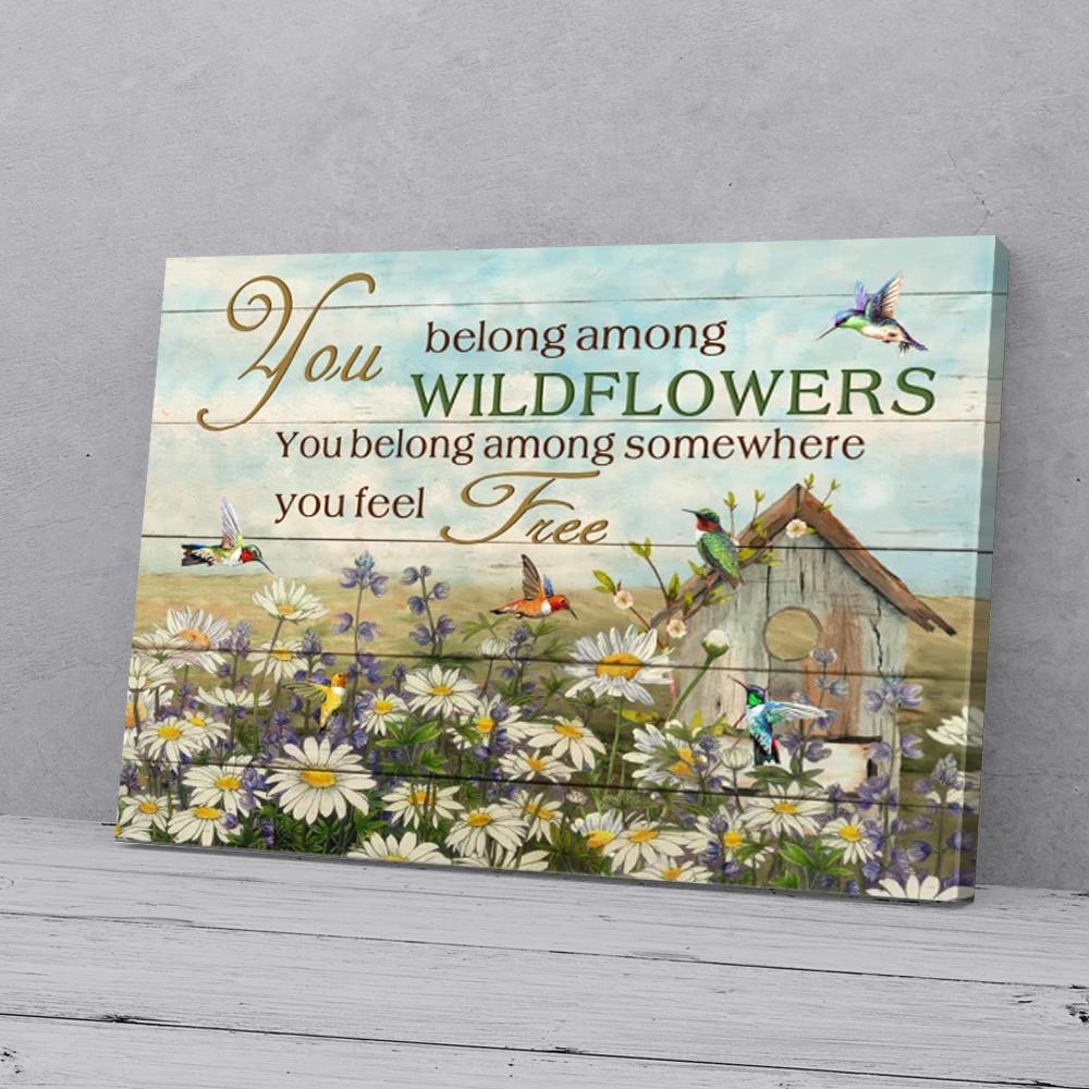 daisy hummingbird canvas prints wall art decor 2057