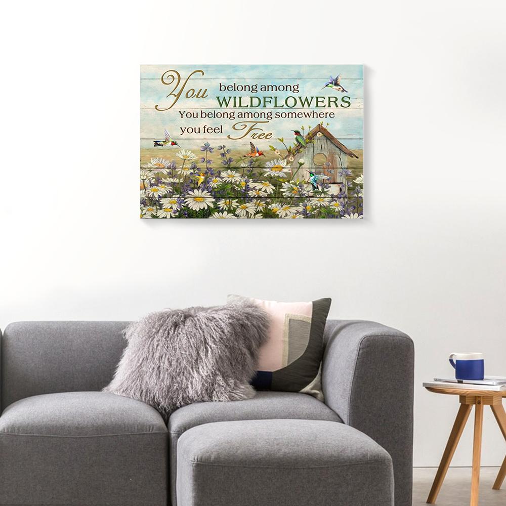 daisy hummingbird canvas prints wall art decor 6427