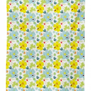 daisy shamrock 3d printed tablecloth table decor 8485