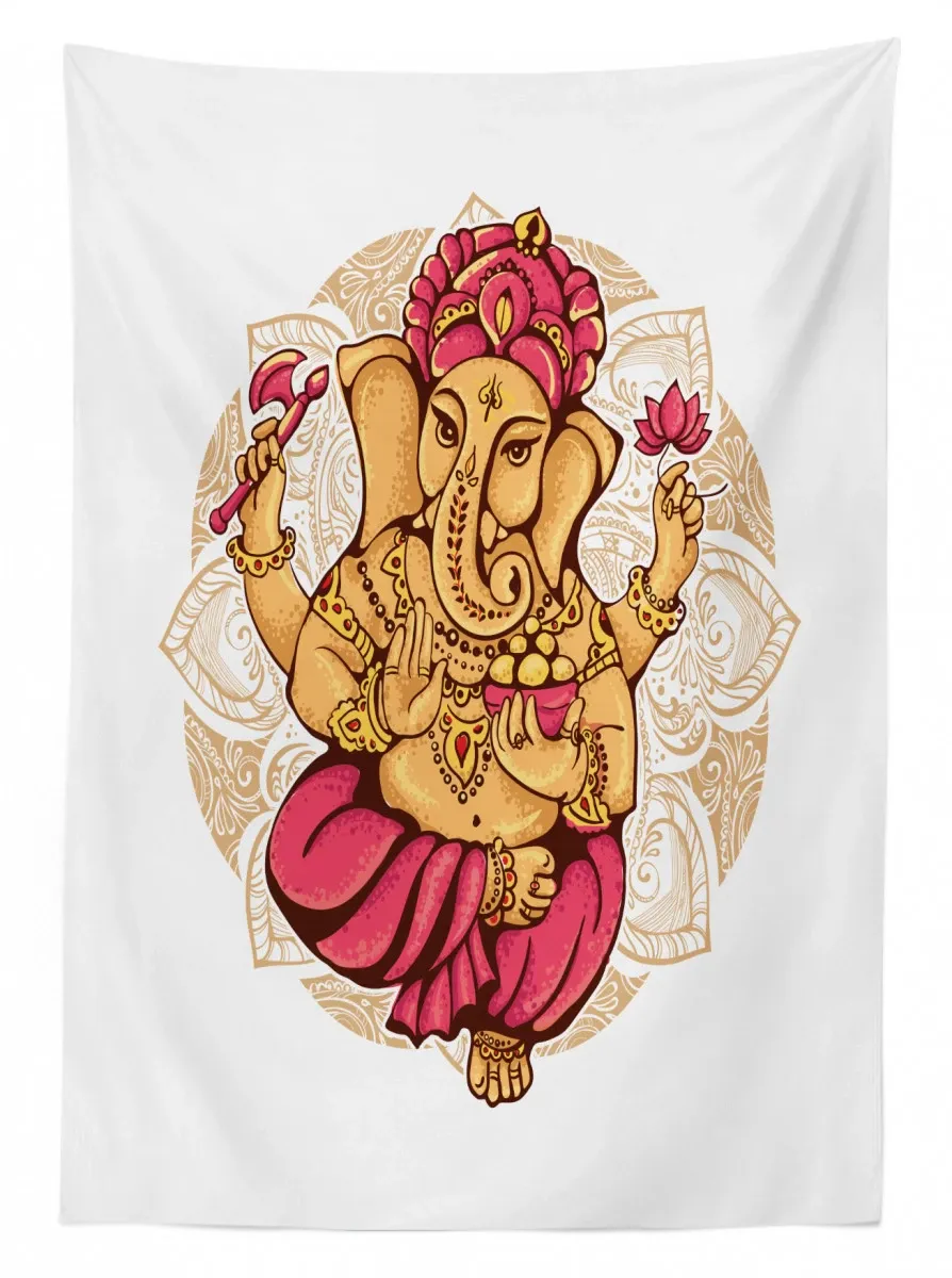 dancing animal motif art 3d printed tablecloth table decor 4427