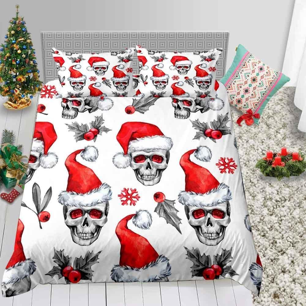 dancing santa christmas funny over printed bedding set bedroom decor 3225