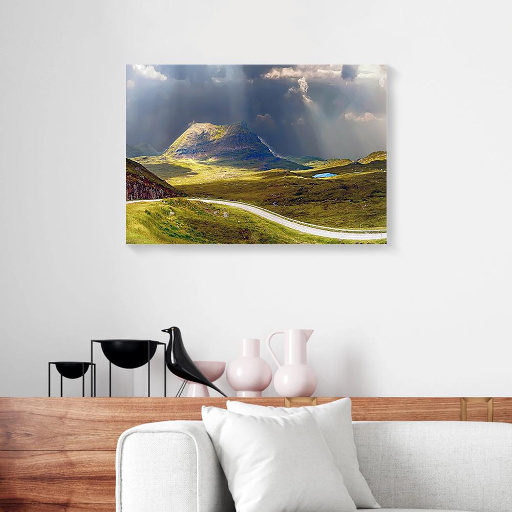 Dark Clouds Mountain Road Canvas Prints - Wall Art Decor dark clouds mountain road canvas prints wall art decor 8367