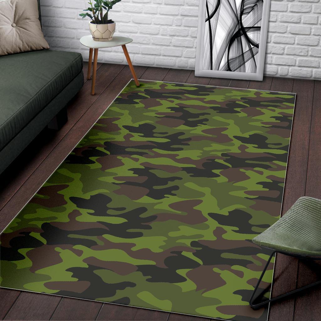Dark Green And Black Camouflage Print Area Rug Floor Decor dark green and black camouflage print area rug floor decor 4563