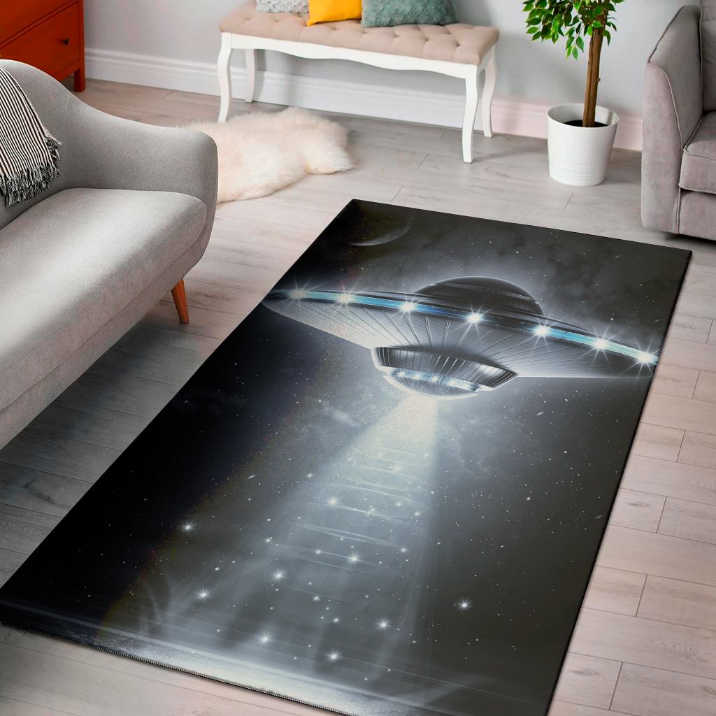 dark night ufo print area rug floor decor 6090