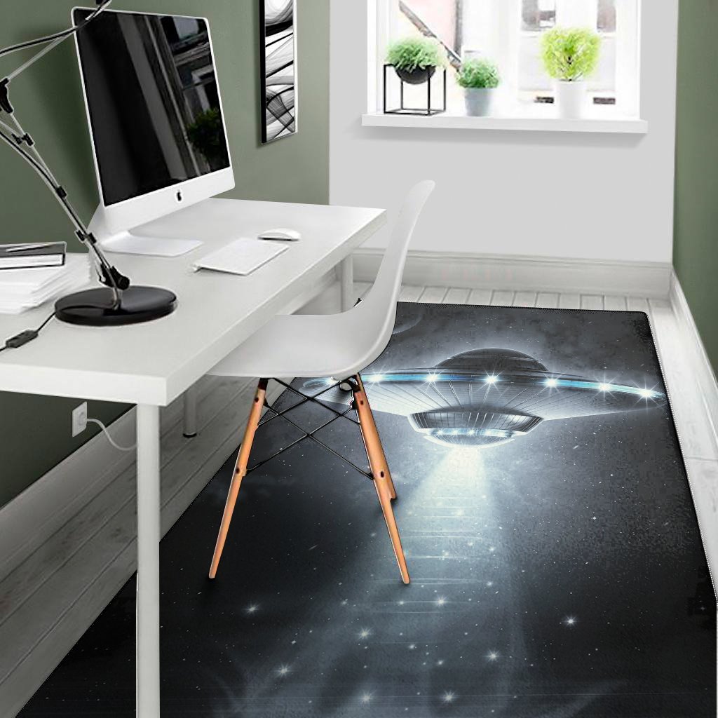 dark night ufo print area rug floor decor 8086