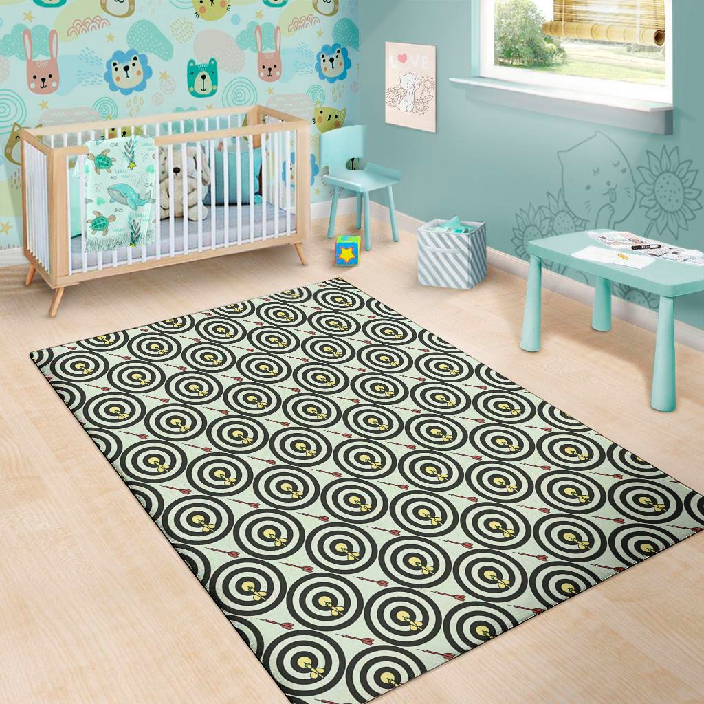 dartboard cartoon pattern print area rug floor decor 1192