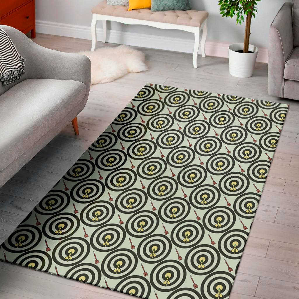 dartboard cartoon pattern print area rug floor decor 7935
