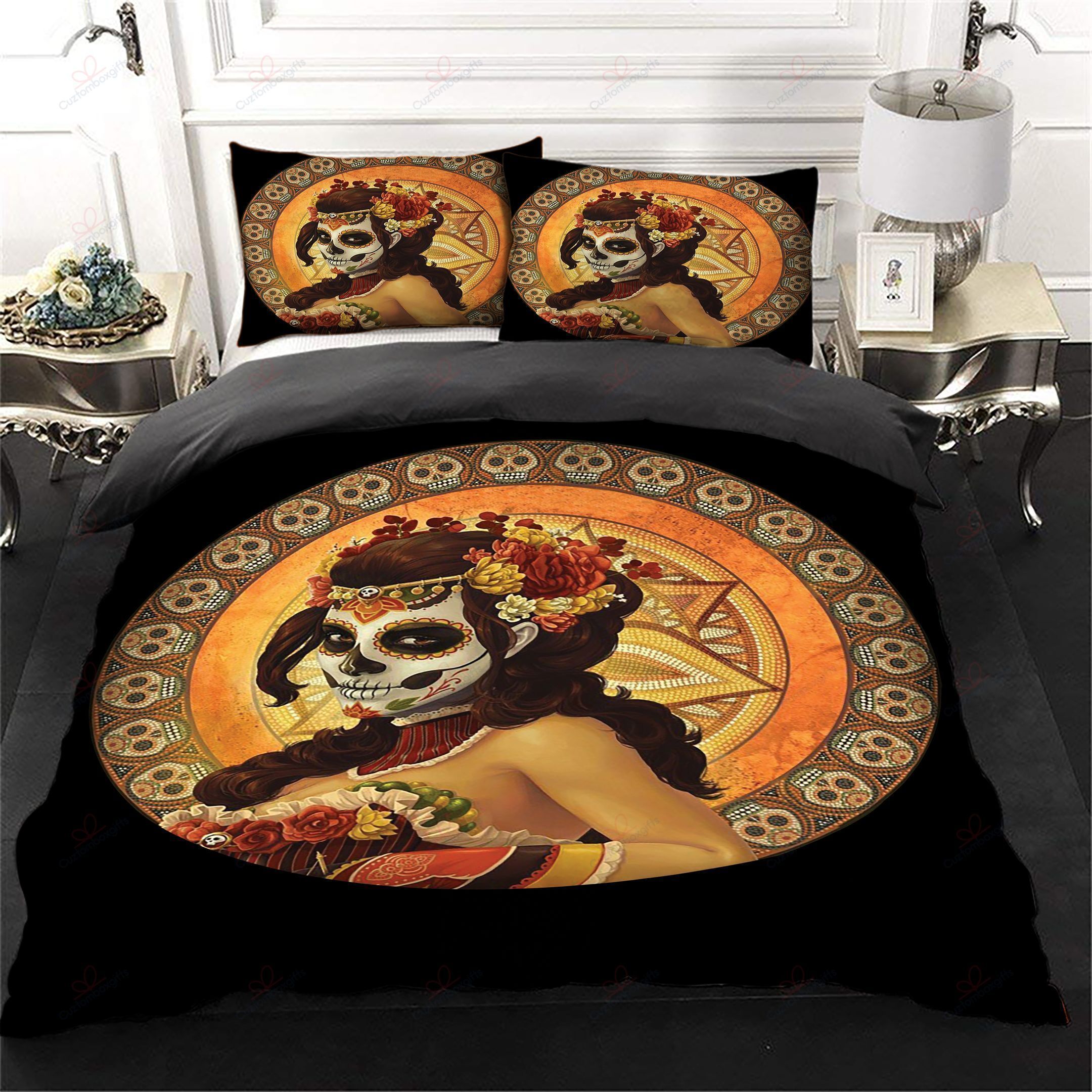 day of the dead beauty girl duvet cover bedding set 1842