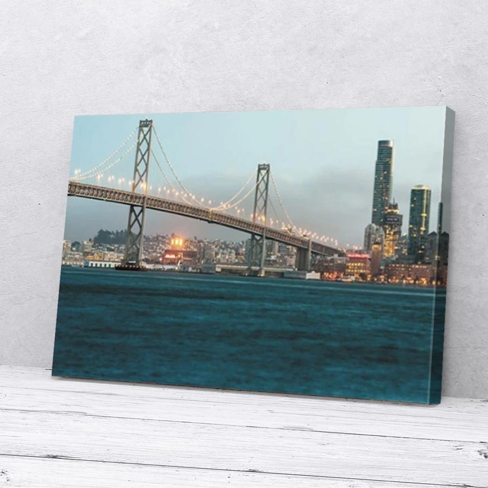daylight bridge oakland bay bridge san francisco city canvas prints wall art decor 7060